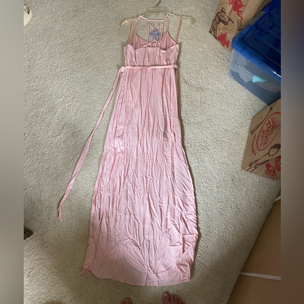 NWOT Ya maxi dress with lattice back detail